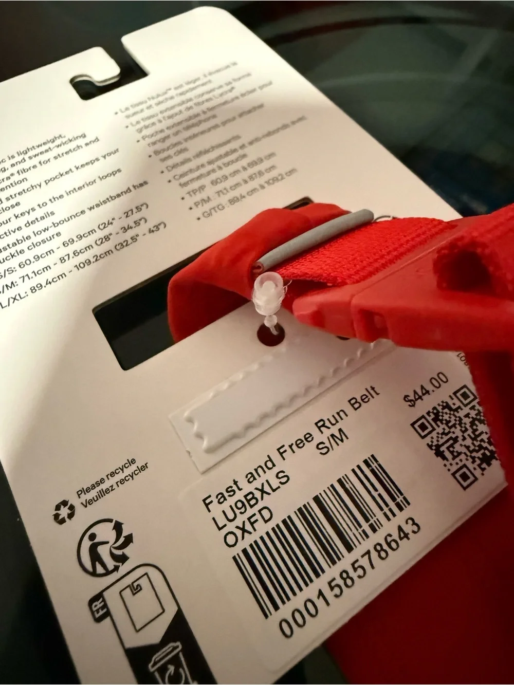 lululemon athletica Oxford Red Mini Waist Bag